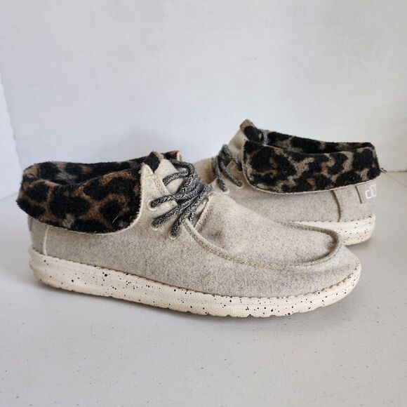 Hey Dude Shoes - Hey Dude Britt Black Cheetah Shoes Womens 7 Tan Leopard The Buckle